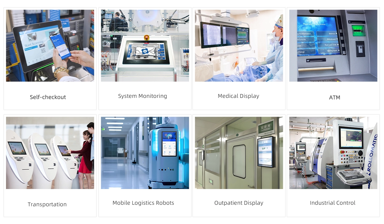 封閉式邊框觸控顯示器 7-27 吋（3A 系列）