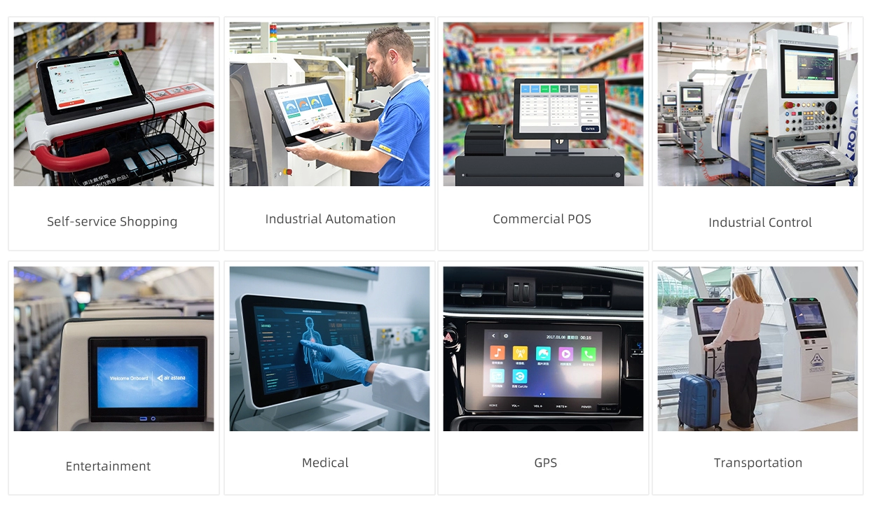 電容式觸控屏，尺寸範圍 3.5 至 13.3 英寸