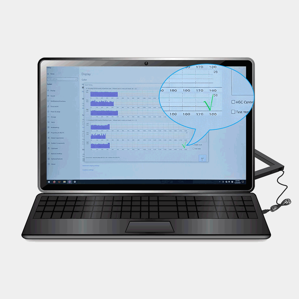 依以下步驟安裝TK紅外線觸控螢幕：