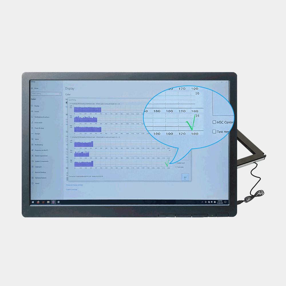 依以下步驟安裝TE紅外線觸控螢幕：