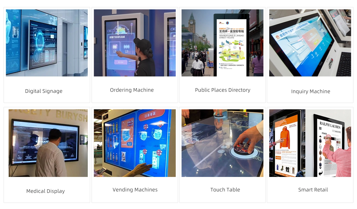 電容式觸控屏，尺寸23.6至65英寸